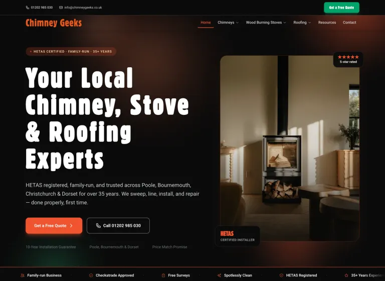 Chimney Geeks website